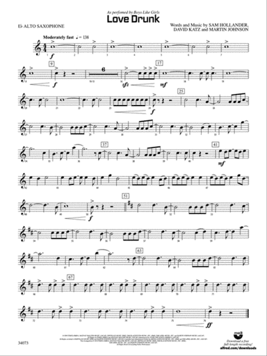 Love Drunk: E-flat Alto Saxophone