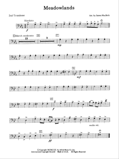 Meadowlands: 2nd Trombone