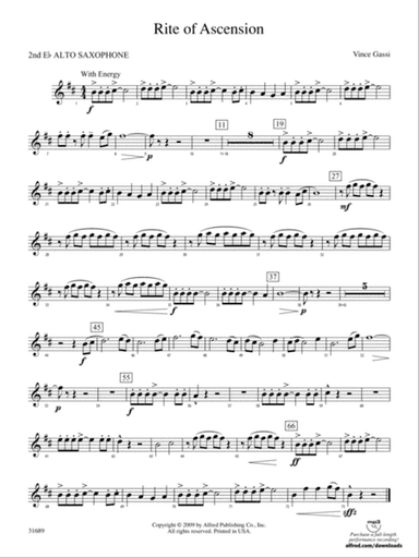 Rite of Ascension: 2nd E-flat Alto Saxophone