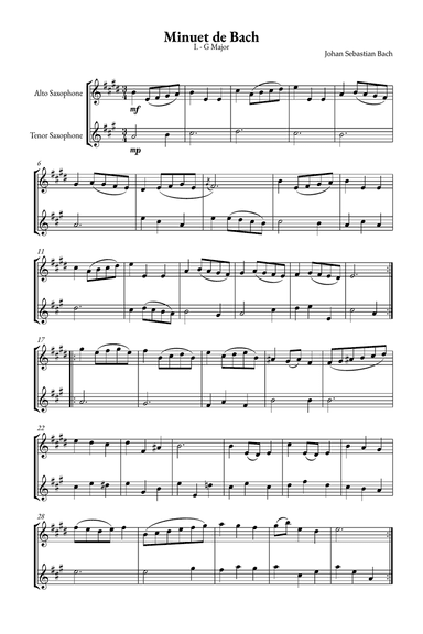 Minuet in G major (Die Menuett)