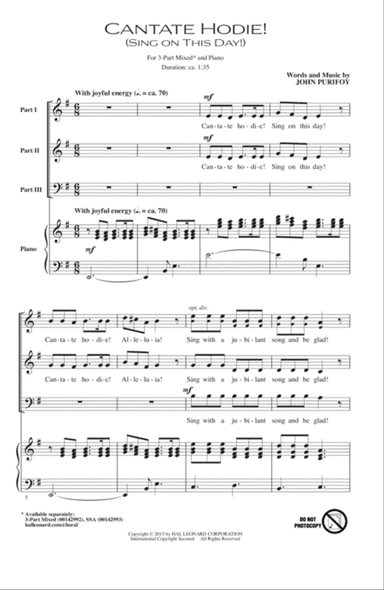 Cantate Hodie! (Sing On This Day)