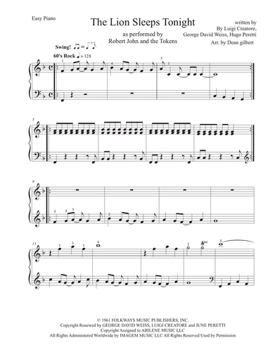 The Lion Sleeps Tonight