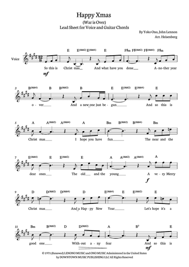 Happy Xmas (war Is Over)