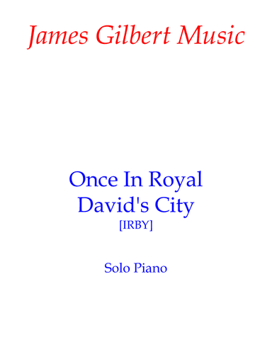 Once In Royal David's City