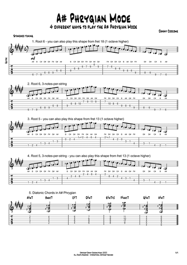A# Phrygian Mode (4 Ways to Play)