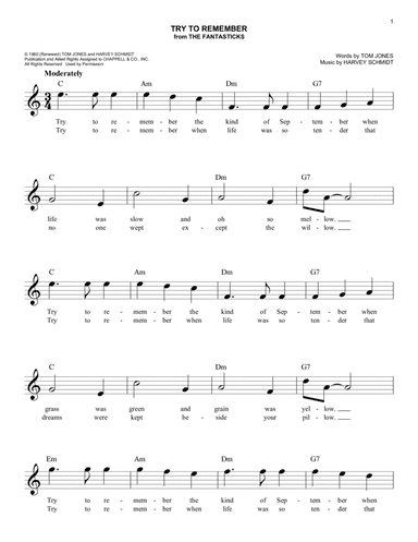 Try To Remember (from The Fantasticks)