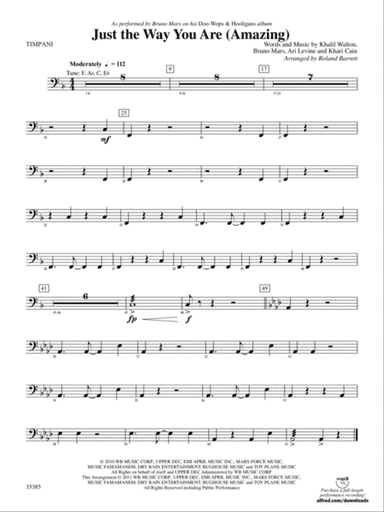 Just the Way You Are (Amazing): Timpani