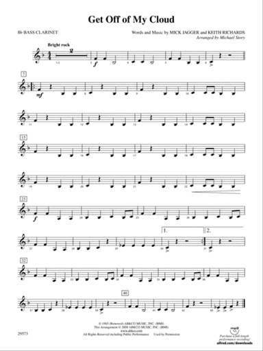 Get Off of My Cloud: B-flat Bass Clarinet