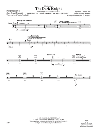 The Dark Knight, Selections from: 2nd Percussion