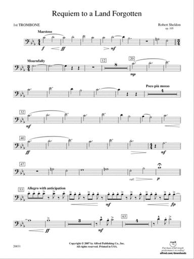 Requiem to a Land Forgotten: 1st Trombone