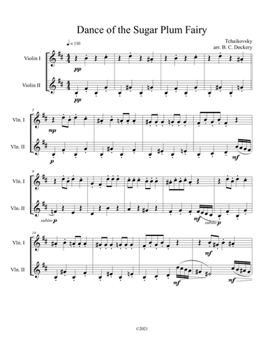 Dance of the Sugar Plum Fairy (Violin Duet)