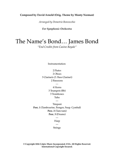 The Name's Bond... James Bond