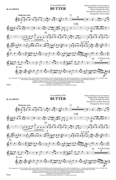 Butter: 1st B-flat Clarinet