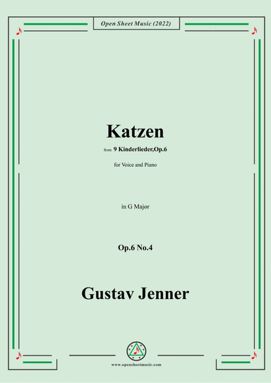 Jenner-Katzen,in G Major,Op.6 No.4