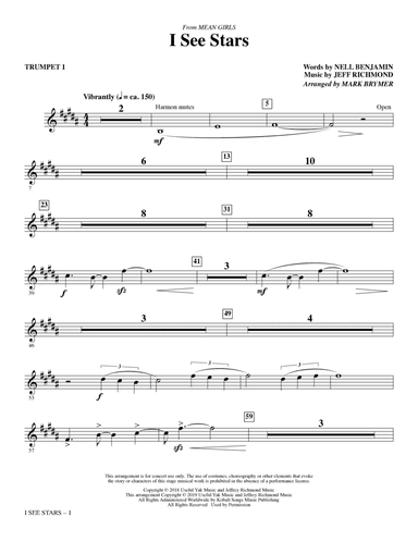 I See Stars (from Mean Girls: The Broadway Musical) (arr. Mark Brymer) - Trumpet 1