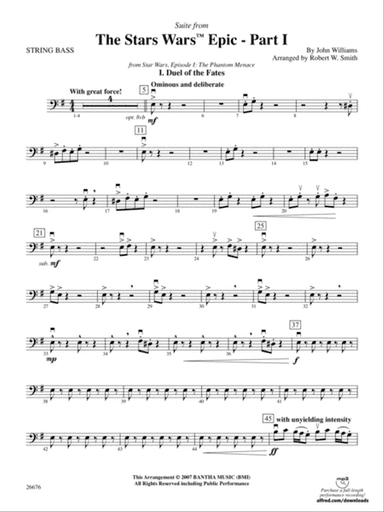 Suite from the Star Wars Epic -- Part I: String Bass