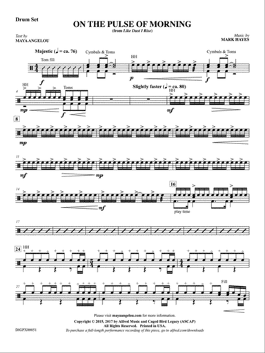 On the Pulse of Morning: Drums