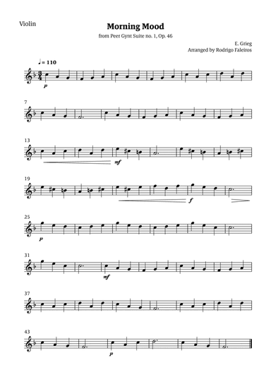 Morning Mood (solo violin - level 2)