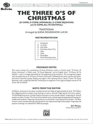 The Three O's of Christmas: Score