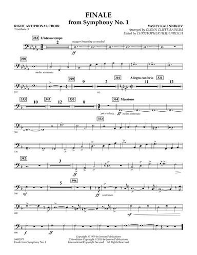 Finale from Symphony No. 1 - Right Ant. Choir - Trombone 3