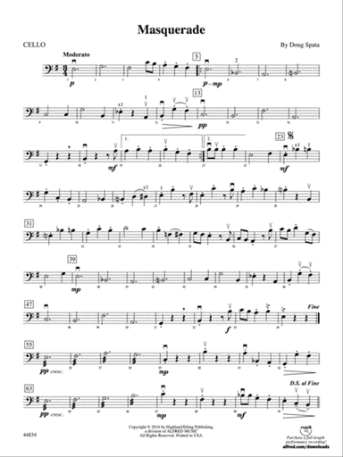 Masquerade: Cello