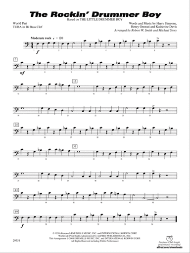 The Rockin' Drummer Boy: (wp) B-flat Tuba B.C.
