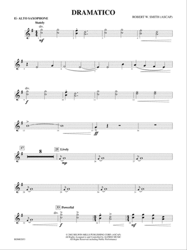 Dramatico: E-flat Alto Saxophone