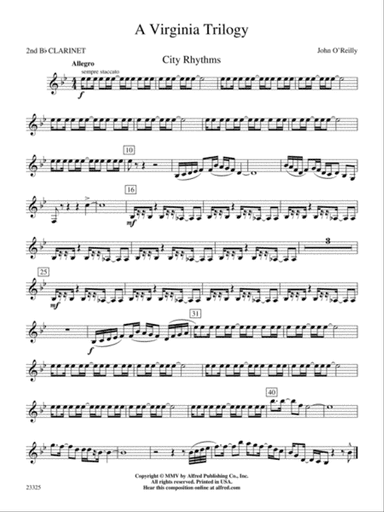 A Virginia Trilogy: 2nd B-flat Clarinet