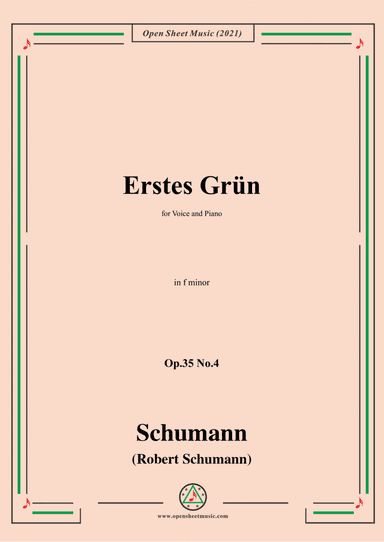 Schumann-Erstes Grun,Op.35 No.4 in f minor