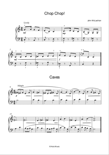 Chop Chop! and Caves