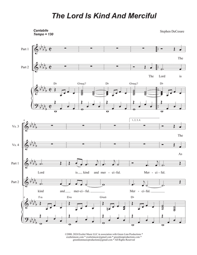 The Lord Is Kind And Merciful (2-part choir)