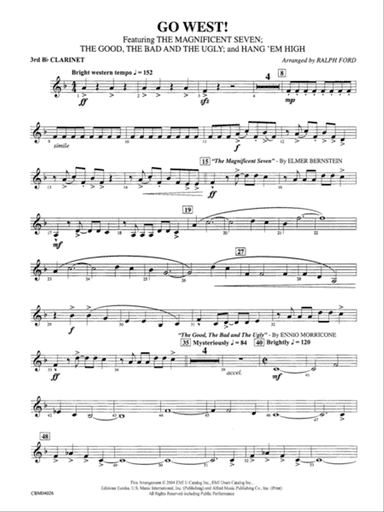 Go West!: 3rd B-flat Clarinet