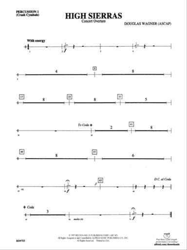 High Sierras: 1st Percussion