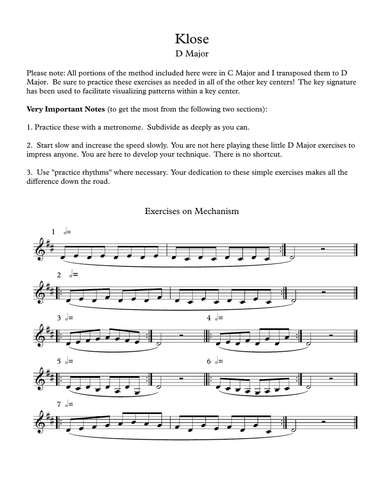 Klose and Kroepsch in D Major