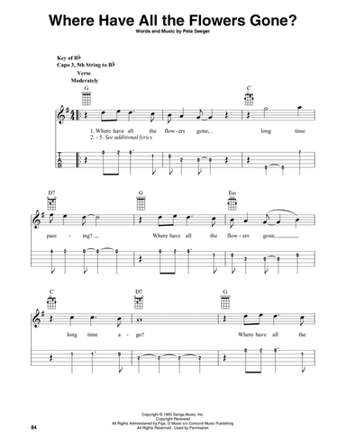 Where Have All The Flowers Gone? (arr. Fred Sokolow)