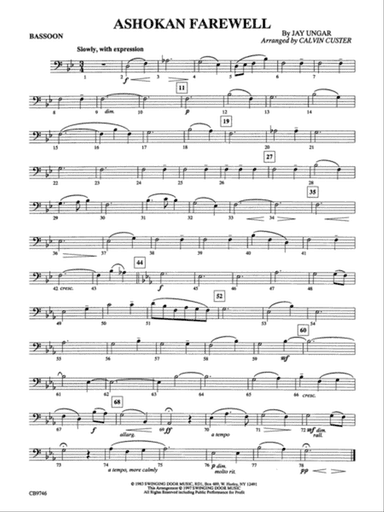 Ashokan Farewell (from The Civil War): Bassoon