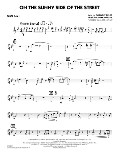 On The Sunny Side Of The Street - Tenor Sax 1
