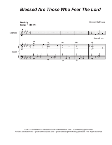 Blessed Are Those Who Fear The Lord (SATB)