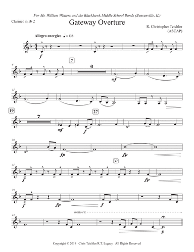 Gateway Overture: 2nd B-flat Clarinet