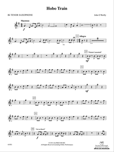 Hobo Train: B-flat Tenor Saxophone