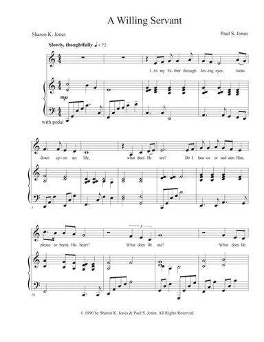 A Willing Servant (Low, solo/duet)