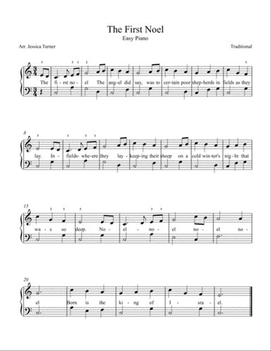 The First Noel-- easy piano
