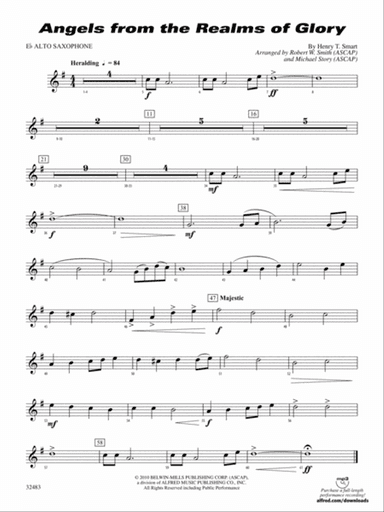 Angels from the Realms of Glory: E-flat Alto Saxophone