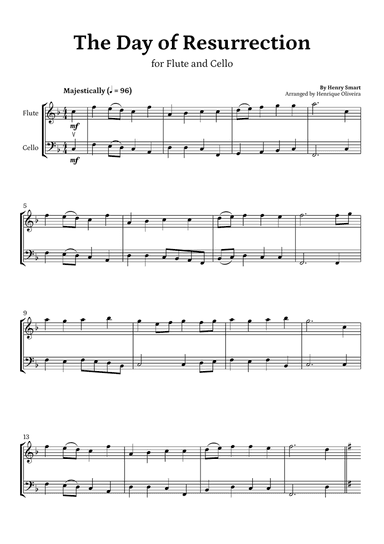 The Day of Resurrection (Flute and Cello) - Easter Hymn
