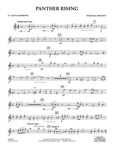 Panther Rising - Eb Alto Saxophone