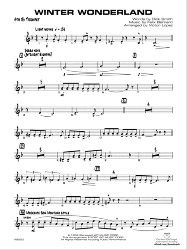 Winter Wonderland: 4th B-flat Trumpet
