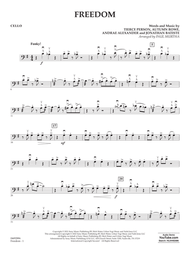 Freedom (arr. Paul Murtha) - Cello