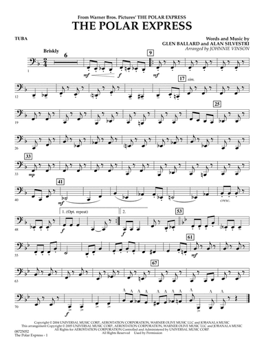 The Polar Express (Main Theme) (arr. Johnnie Vinson) - Tuba