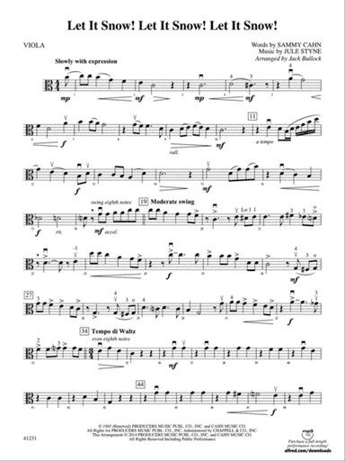Let It Snow! Let It Snow! Let It Snow!: Viola