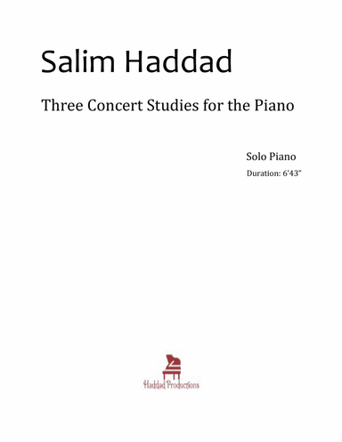 Two Concert Studies for the Piano Op. 5